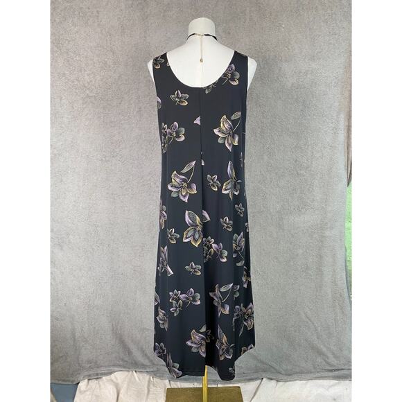 Vintage Kisses & Hugs Womens Y2K Whimsigoth Midi Dress Size M Dark Floral Grunge - Picture 4 of 10